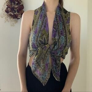 Dana Buchman Sleeveless Boho Silk Top